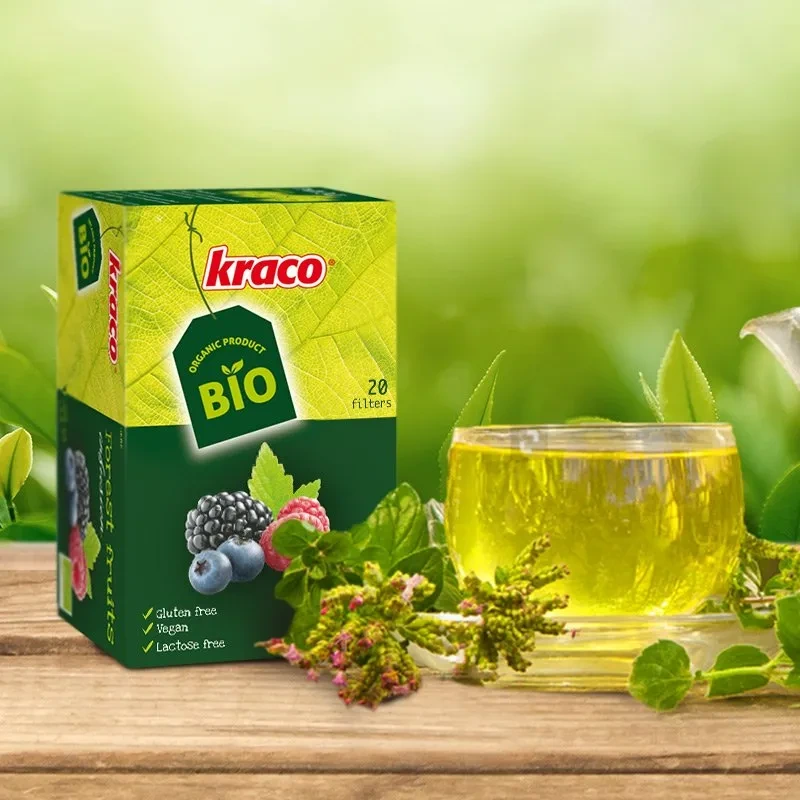 KRACO black tea served in white teacups